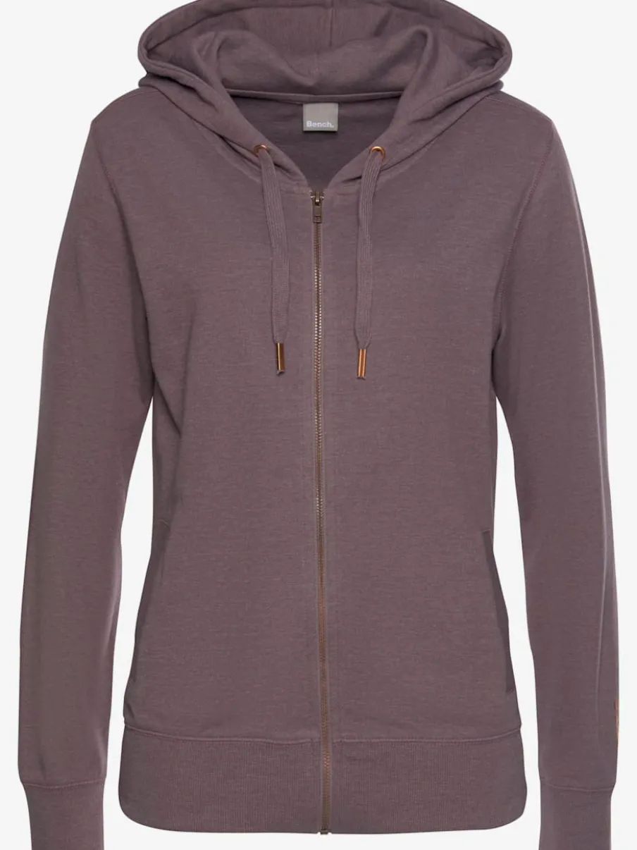 Veste sweat à capuche avec poches latérales et logo imprimé