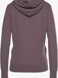 Veste sweat à capuche avec poches latérales et logo imprimé