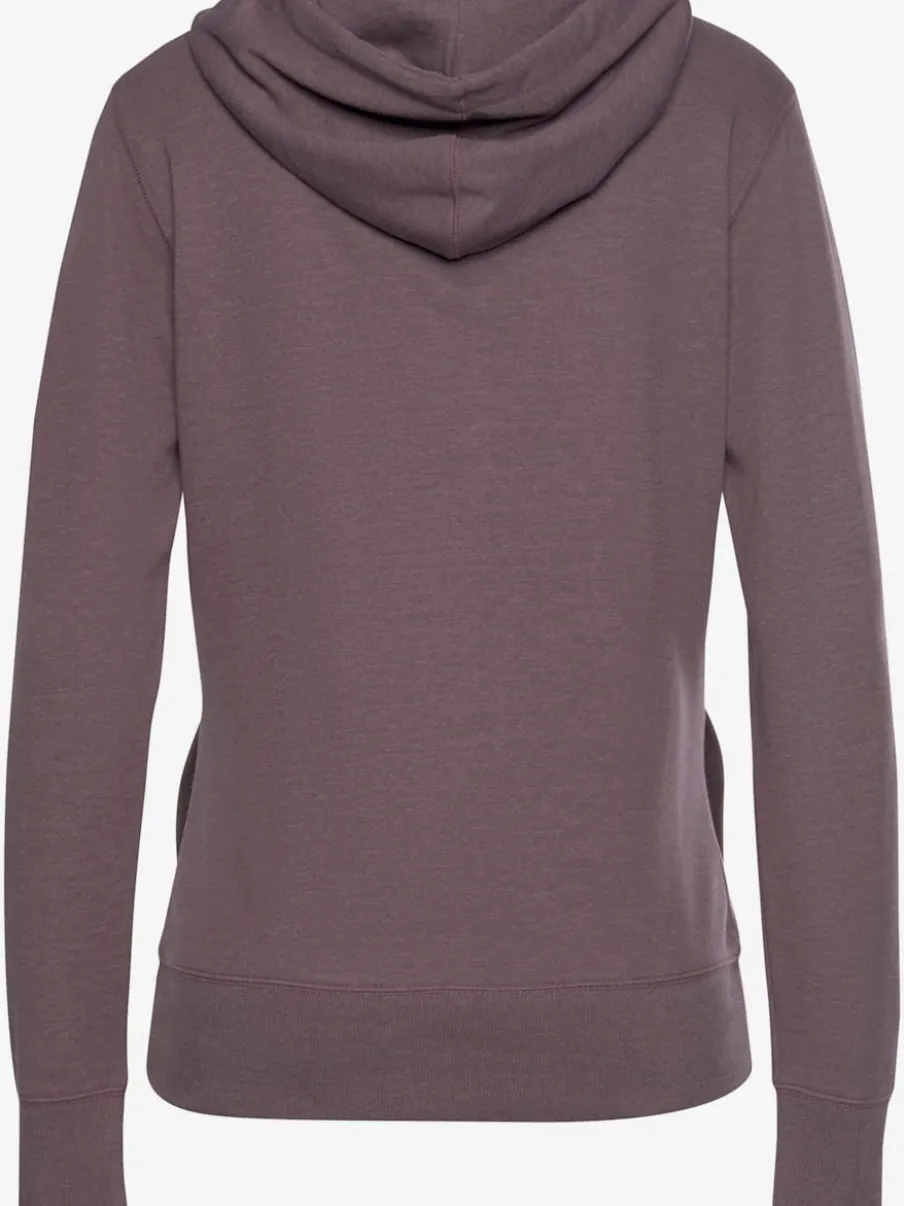 Veste sweat à capuche avec poches latérales et logo imprimé