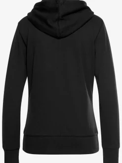 Veste sweat à capuche avec poches latérales et logo imprimé