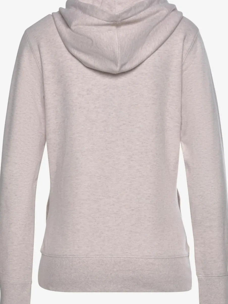 Veste sweat à capuche avec poches latérales et logo imprimé