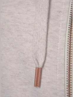 Veste sweat à capuche avec poches latérales et logo imprimé