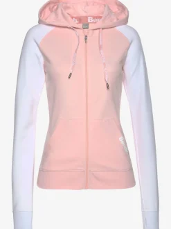 Veste sweat à capuche manches raglan avec poches pratiques