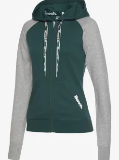 Veste sweat à capuche manches raglan avec poches pratiques