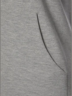 Veste sweat à col montant avec broderie et poches kangourou