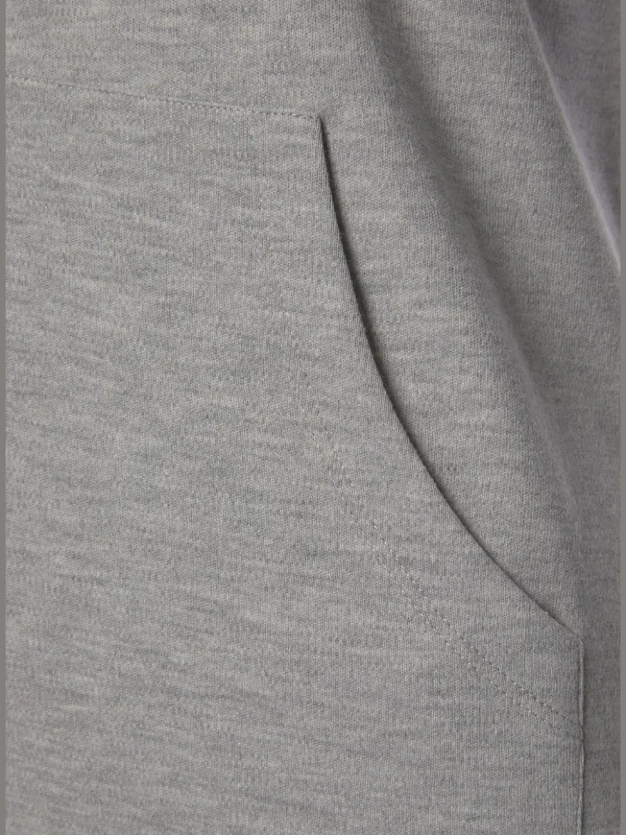 Veste sweat à col montant avec broderie et poches kangourou