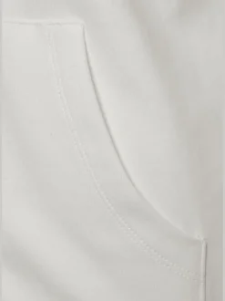 Veste sweat à col montant avec broderie et poches kangourou
