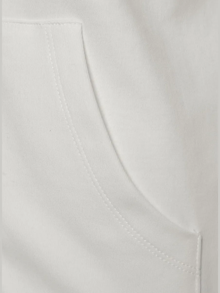 Veste sweat à col montant avec broderie et poches kangourou