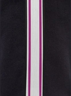 Veste sweat à col montant avec rayures sur les manches