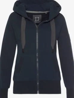 Veste sweat décontractée avec grande capuche et poches