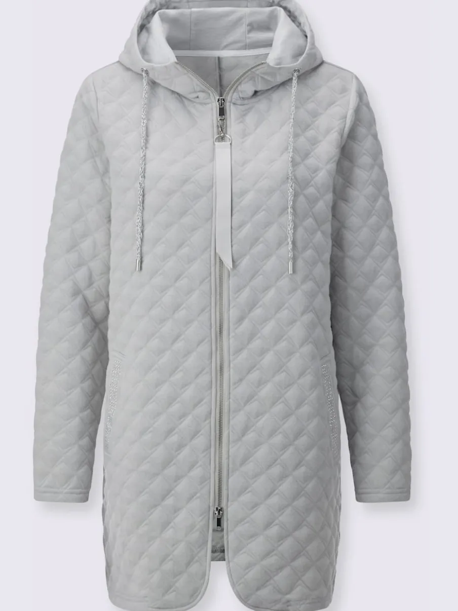 Veste sweat moderne avec capuche et poches brillantes