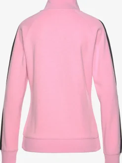 Veste sweat sportive à glissière avec col montant et rayures latérales