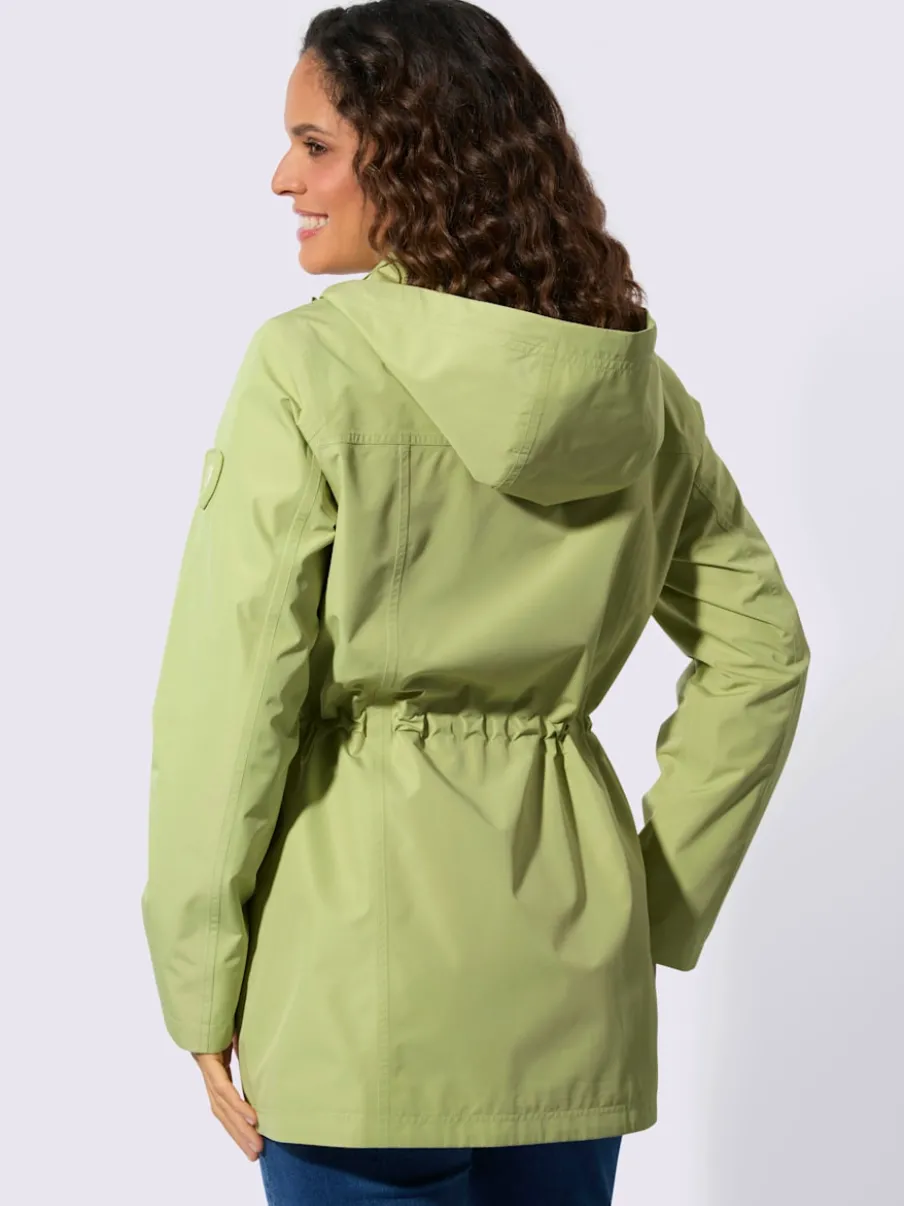 Veste technique imperméable et coupe-vent à capuche amovible et poches zippées