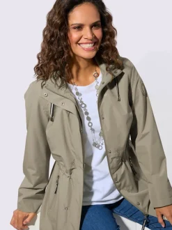 Veste technique imperméable et coupe-vent à capuche amovible et poches zippées