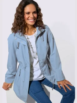 Veste technique imperméable et coupe-vent à capuche amovible et poches zippées