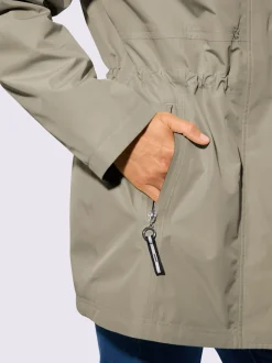 Veste technique imperméable et coupe-vent à capuche amovible et poches zippées