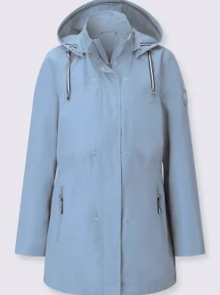 Veste technique imperméable et coupe-vent à capuche amovible et poches zippées
