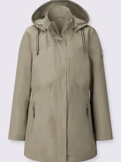 Veste technique imperméable et coupe-vent à capuche amovible et poches zippées