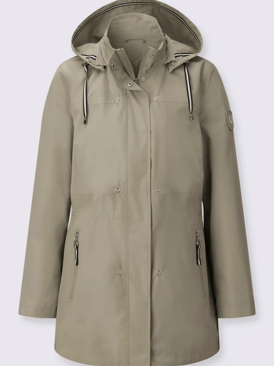 Veste technique imperméable et coupe-vent à capuche amovible et poches zippées