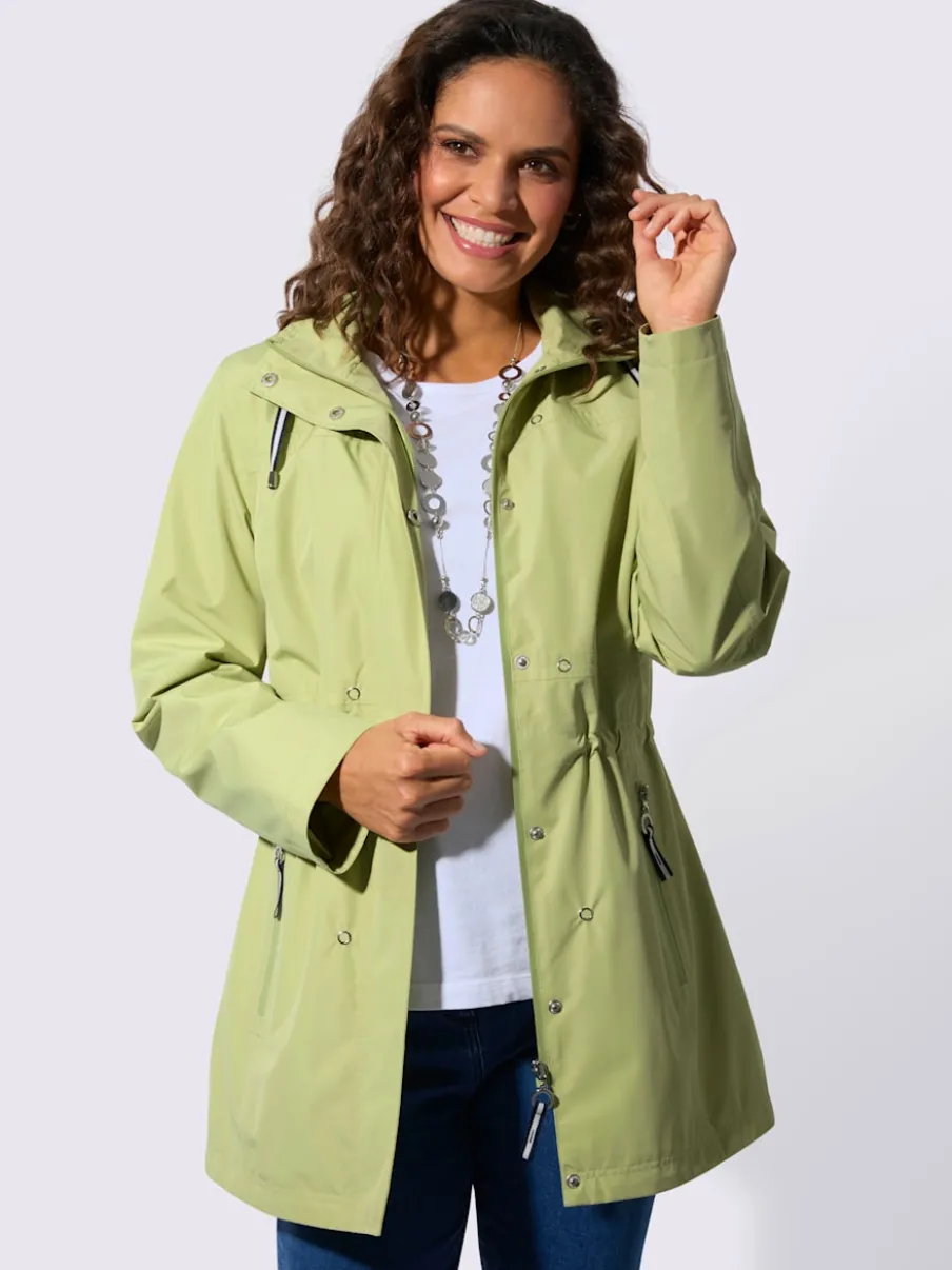 Veste technique imperméable et coupe-vent à capuche amovible et poches zippées